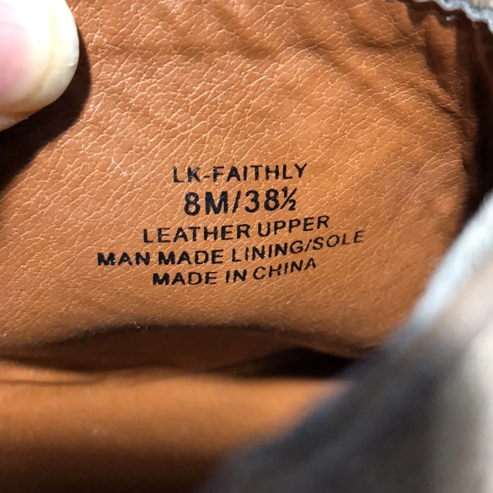 LUCKY BRAND | Women’s Taupe Faithly Suede Almond Toe Ankle Boot Booties size 8 - Picture 9 of 12